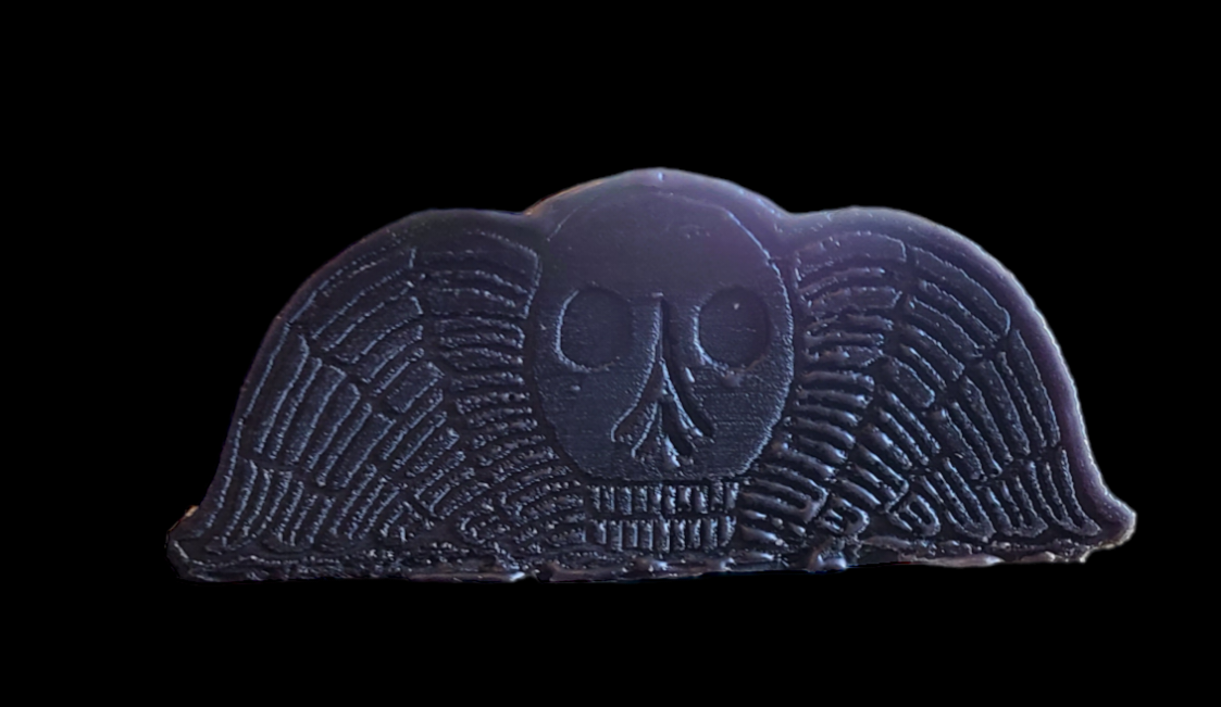 Winged Skull candle