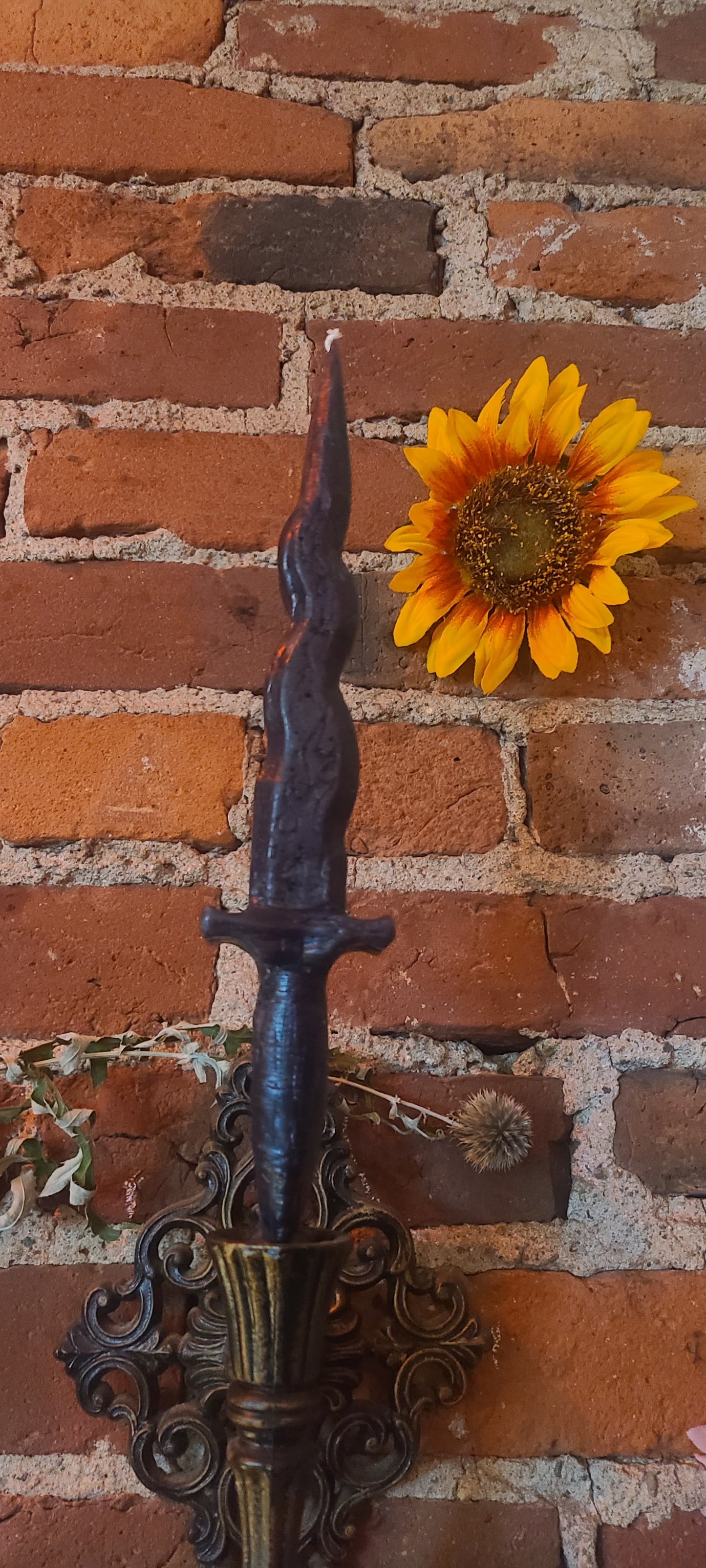 Witch's Athame dagger knife Candle
