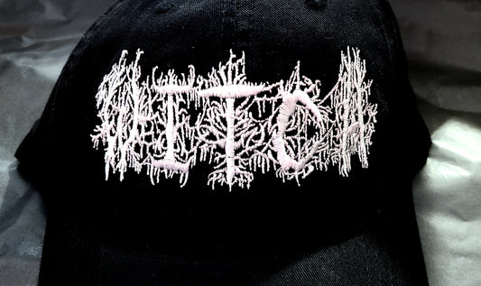 Metal font WITCH wood witch cornstalk font baseball cap