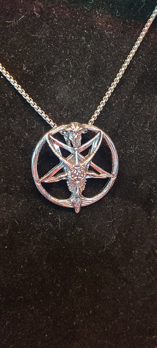 Pentagram pentacle baphomet necklace