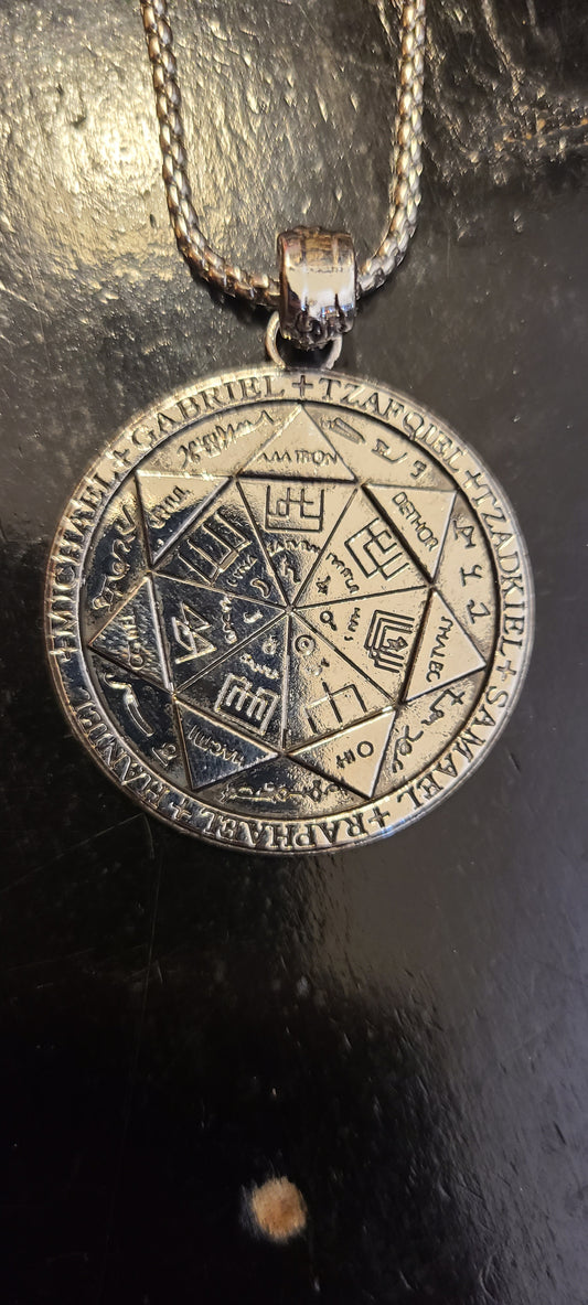 Seal of 7 Archangels Necklace Sigil Shield Amulet Guardian Angel Pendant