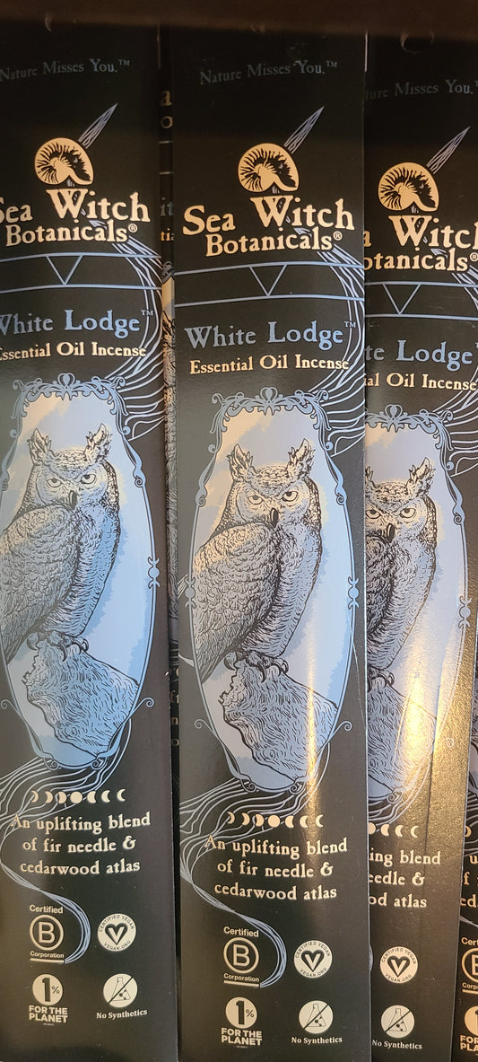 White Lodge Essential oil incense Sea witch botanicals Owl