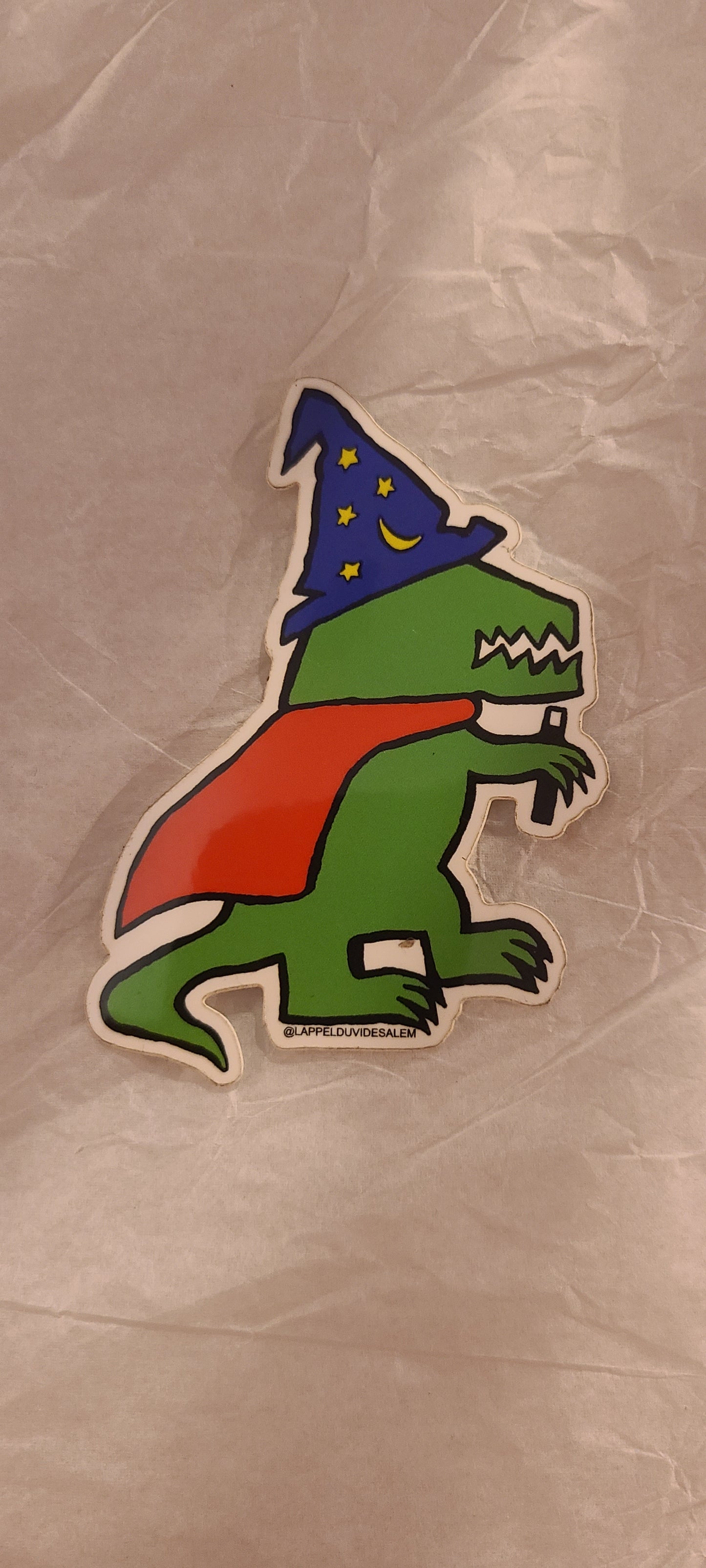 Dino-sorceress dinosaur wizard sticker