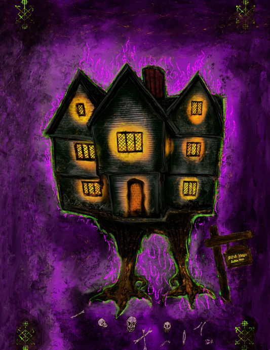 Baba yaga Witch house print