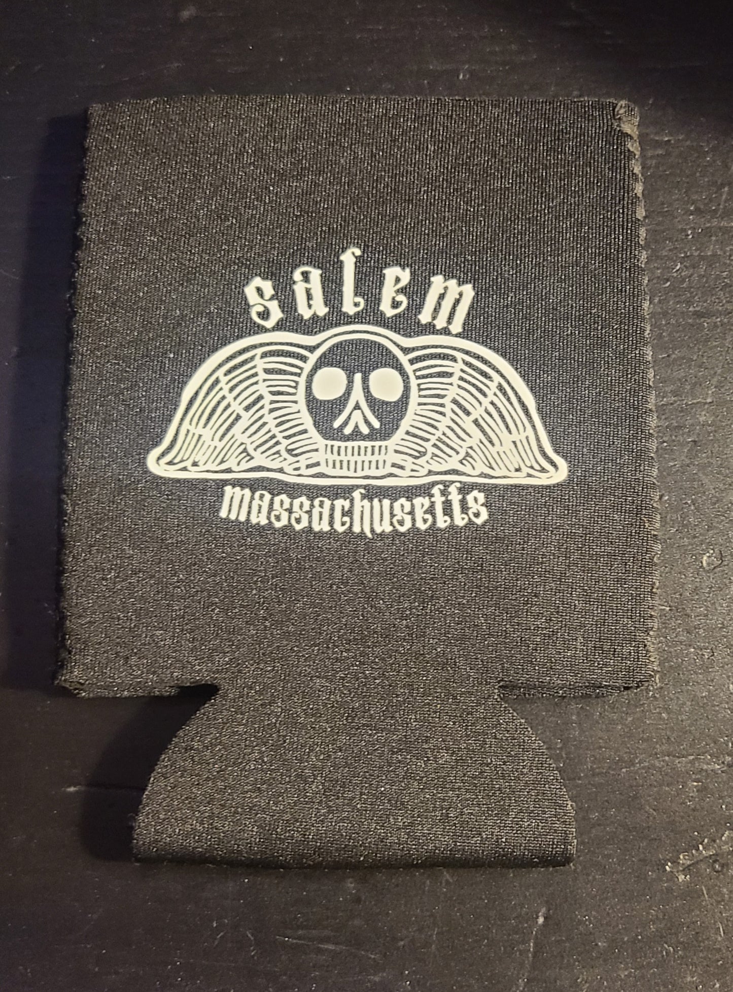 Salem Massachusetts death head koozie