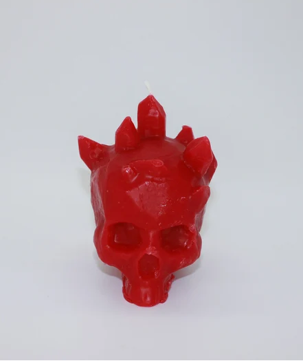 crystal skull candle