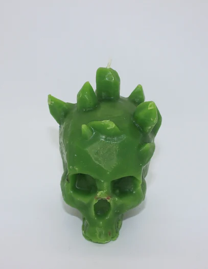 crystal skull candle