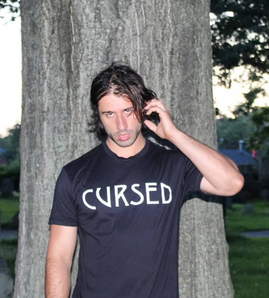 Cursed shirt American horror font anti blessed